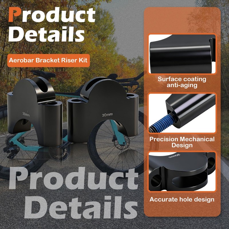 Aerobar Bracket Riser Kit Fit for Profile Design 30mm Height