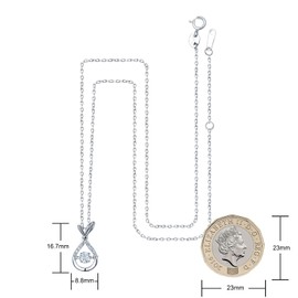 Atlylk 1CT Moissanite Pendant Necklaces Sterling Silver Heart Beat Necklaces for Women with 2'' Extender