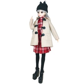 EVA BJD Doll 1/3 Ball Mechanical Jointed Doll with Full Set of Clothes Coat Shoes Hair Socks Pants Accessories,Height 24in (Selena)