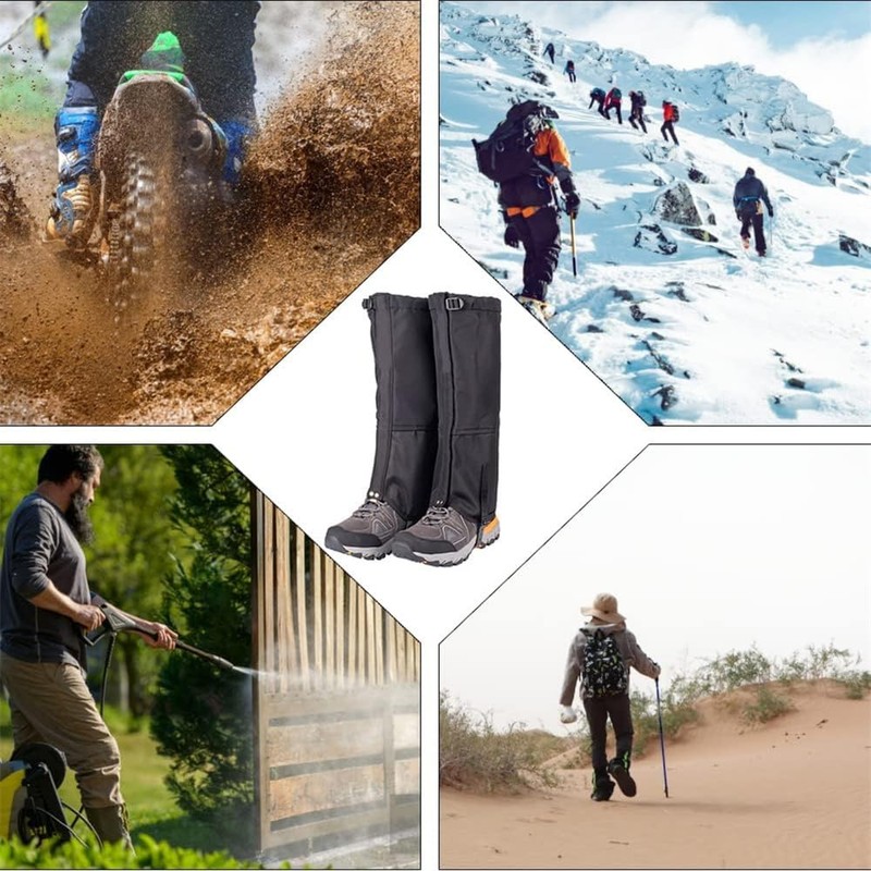 Uniqox Gaiter, Breathable, 100% Waterproof, Mountain Climbing Spats, Long Gaiter,