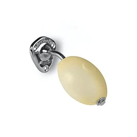 Provendi Stainless Steel Almond Milk Soap Dish with Screw-In Soap Dish, Silver, 10.59 cm x 7.59 cm, 0.28 kg
