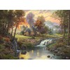 Schmidt Spiele 58445 - Thomas Kinkade, Holzhaus am Bach, 1.000