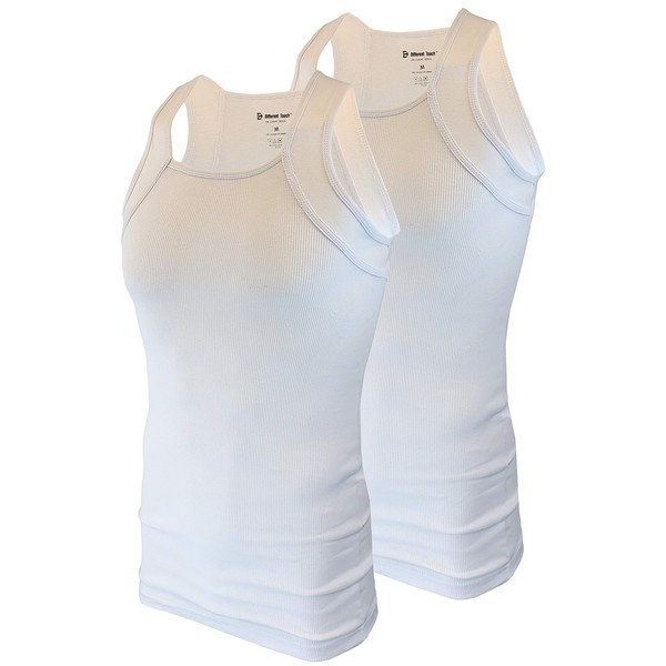 Different Touch 2 Pack Men's Tank Tops Square Cut Muscle