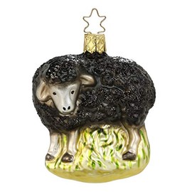 Inge-Glas The Black Sheep 1-056-15 IGM German Glass Christmas Ornament Gift Box