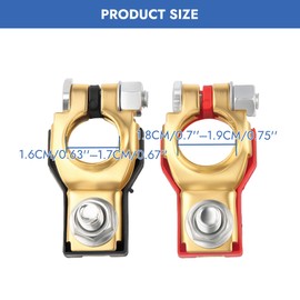 243407F000 243407F001 Battery Terminal Connectors Compatible with Nissan Altima Maxima Sentra Murano Pathfinder - Positive & Negative Top Post Battery Terminals - Heavy Duty Copper Plate Auto Parts