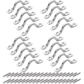 Pstyle PST-056 Padeye Plate Hook, Stainless Steel, 316 Metal Fittings, Set of 20
