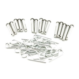 navire 3 Size Set (5 each), Stainless Steel, Round Head Pin & R Pin (20 Pieces) Set, For Connecting Farm Equipment, Tractor, Combine, Cultivator