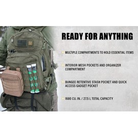 Condor Venture Pack - Tactical Backpack - Military, Survival, First Responders - Laptop Sleeve
