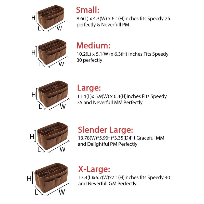 LEXSION Felt Insert Bag Organizer Bag In Bag For Handbag