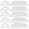 30PCS Clear Plastic Student Math Protractor 6-Inch Long 180 Degree