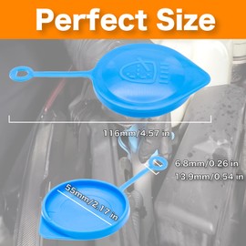 MEAJOO 1PCS Windshield Wiper Washer Fluid Reservoir Cap Tank Bottle Cap 38513SB0961 38513-SB0-961 Fit for Honda Accord Civic CRV CRX (Blue)