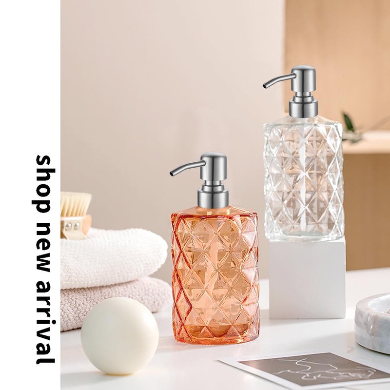 AUNRGO Soap Dispenser Pump Replacement - Silver Brushed Finish 304