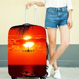 Elastic Suitcase Cover, DOTBUY 3D Aeroplane Travel Suitcase Protective Cover Luggage Cover Travel Suitcase Protective Cover Washable Travel Bag Suitcase Cover, H