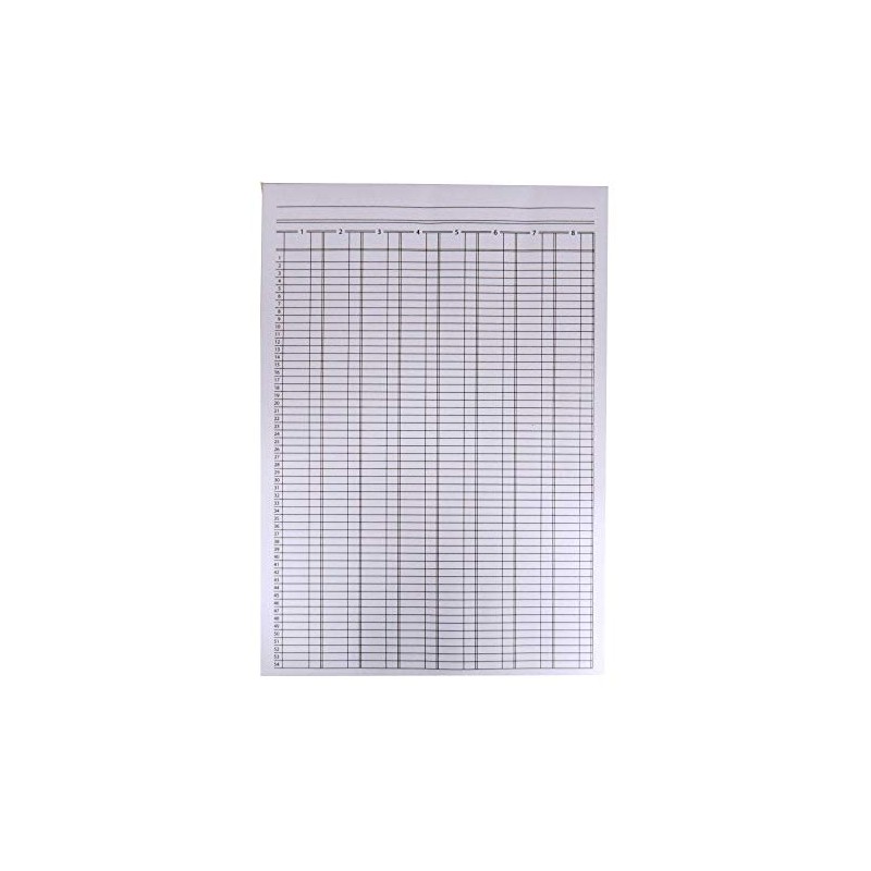 Nuco N1603029 A4 8 Column Analysis Pad