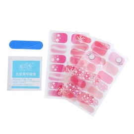 OHPHCALL 3pcs DIY Nail Art Stickers Full Nail Cover Fake Patch Suitable for Parties Daily Wear