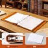 Ovesmusl PU Leather 3 Ring Binder Fits 8.5"x11" Letter Size