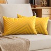 Set of 2 Velvet Throw Pillow Covers Patchwork with Gold