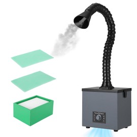 Garveetech Solder Fume Extractor - Powerful 100W Suction, Low-Noise, 3-Stage Filtration System for Engraving Cutting, Soldering Iron, 3D Printing, Nail Salon, 99.9% Purification Rate