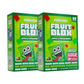 Generic Fruits Blox Mixed Fruit Snacks, 2 Boxes, 22 Count Each Box | Aphmauu | Ninja Kidx | Unspeakable (Unspeakable Apple Strawberry)