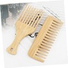 WOONEKY 2pcs Wooden Wide Tooth Comb Set for Men Gentle