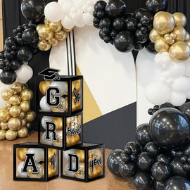 Graduation Decorations 2026, Graduation Party Decorations Graduation Balloons Arch Kit Boxes With 134Pcs Balloons, Letters 2026 Grad for Middle School High School College ect.