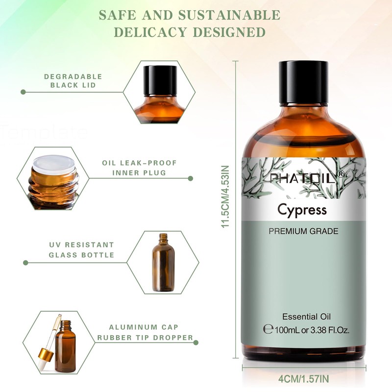 PHATOIL Hinoki, 3.4 fl oz (100 ml), Aroma Oil, Essential