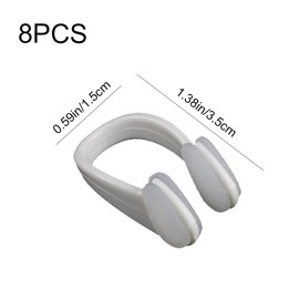 HZONGMINGZT 8 Pieces Silicone Waterproof Swimming Nose Clips Reusable Swimming Nose Plug for Adults Water Sports Pool (4 Colors)