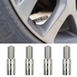 DUSCOKE 4PCS Car Valve Caps Stem Extension, 27mm Stainless Steel Tire Stem Extension Car Wheel Tire Cap Extender Adapter, Screw-on Tire Valve Extenders for Car, Motorcycle, Bike, Truck (4PCS)
