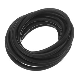 uxcell Silicone Foam Seal Strip, 8mm(0.31") Dia 3 Meters(9.84 Ft) Long Sponge Rubber Weather Seal Strip Round Rubber Cord Solid for Machinery and Industries, Black