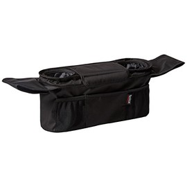 Britax Stroller Organizer with Insulated Cup Holders | Large Center Compartment with Magnetic Closure + 3 Outer Pockets + Folds with Stroller, No Removal Needed Black