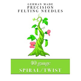 Precision Wool Felting Needles | 40 Gauge Spiral | Made in Germany by Groz-Beckert | High Carbon Steel | Color Coded | Pack of 5