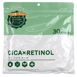 CICA x RETINOL Deer Retinol Face Mask, 30 Pieces, Large Capacity, Moisturizing