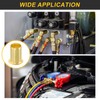 sourcing map 5Pcs Fit for 9mm(3/8") Tube ID Brass Compression