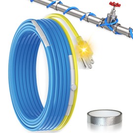 YeloDeer 40 FT Heat Tape for Water Pipes Freeze Protection, Self Regulating Heat Trace With Thermostat, Heating Cable for Metal Plastic Pex Pipes Keeps Water Flowing at -40°F 5W/Ft, 120V