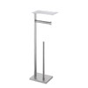 Miyili Bathroom Lavatory Toilet Tissue Roll Holder Stainless Steel Freestanding