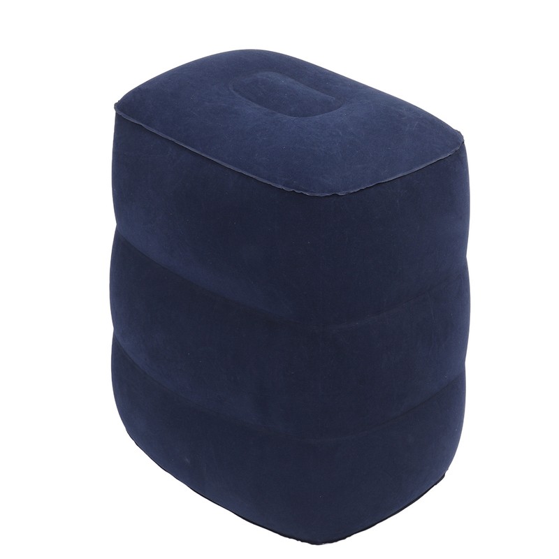 Inflatable Foot Rest Double Valve Blue PVC Flocking Washable Inflatable