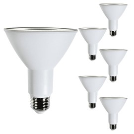 Diodesy- PAR30 LED Long Neck Flood Light Bulb 8W 800 Lumen E26 Medium Base 3000K Soft White Ideal for Track & Recessed Spot Light Bulbs 120V CRI80 40° Beam Angle White Finish Pack of 6