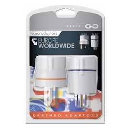145 Go Travel Euro to UK & US & AUS Adaptor Twin Pack