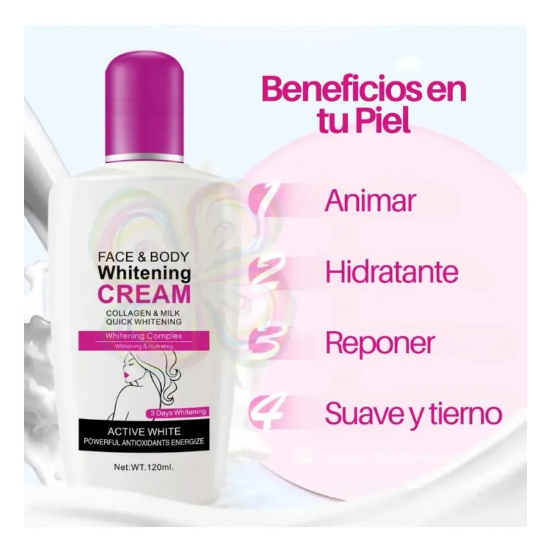 Aichun Crema Aclarante Hipoalergénica Cara y Cuerpo sin Parabenos 120ml