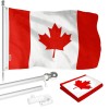 G128 6 Feet Tangle Free Spinning Flagpole (Silver) Canada Brass
