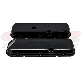 1965-72 Compatible/Replacement for CHEVY BIG BLOCK 396-427-454 SHORT OEM STYLE (RECESSED CORNER) STEEL VALVE COVERS - BLACK