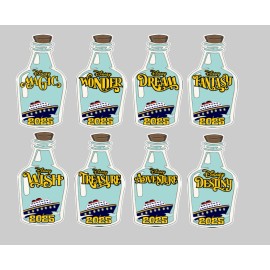 Unbranded SHIP IN A BOTTLE DCL  6"x3 1/4" Door Magnet With Ship Name, You choose the Year - Treasure