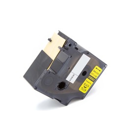 vhbw Label Tape Cassette Compatible with Dymo Rhino 1000, 3000, 4200, 5000, 5200, 6000 Label Printer 24mm Black on Yellow, Vinyl