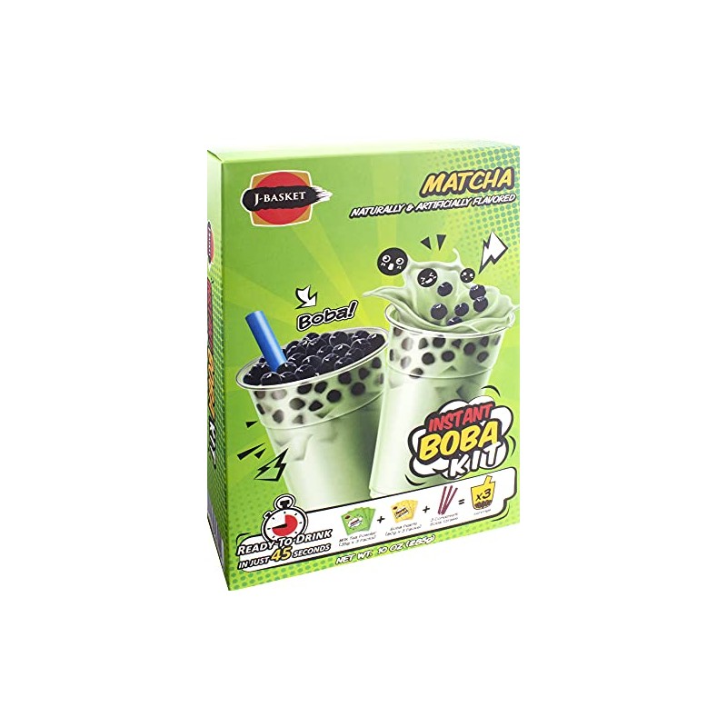 J-BASKET Matcha Boba Kit, Matcha, 10 Oz