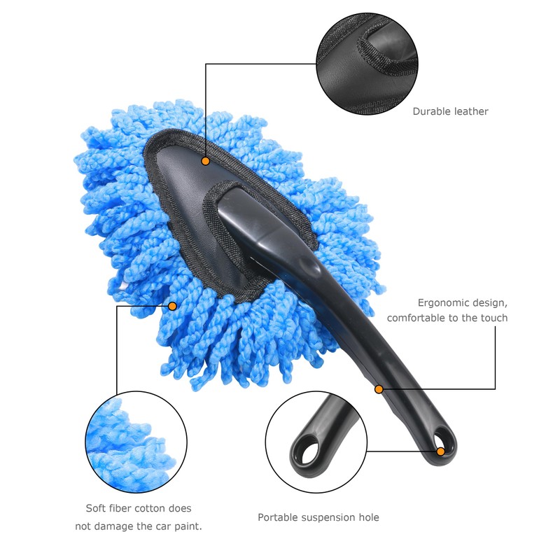 Flaconi 2 x Car Duster for Car, Cleaning Brush with