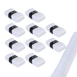Hantox 10 Pack Golf Grip Tape, Racket Grip Tape, Anti-Slip, Sweat Absorbent, Breathable for Golf, Tennis, Baseball, Badminton (White)