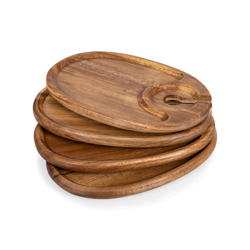 PICNIC TIME TOSCANA -Wine Appetizer Plates, Cocktail Plate with Glass