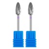 Varna Metallic Nail Bit Soak-Off No 02 Silver Tungsten Type B, 2 Pieces / 바르나 메탈릭 네일비트 쏙오프 No 02 실버 텅스텐 B형, 2개