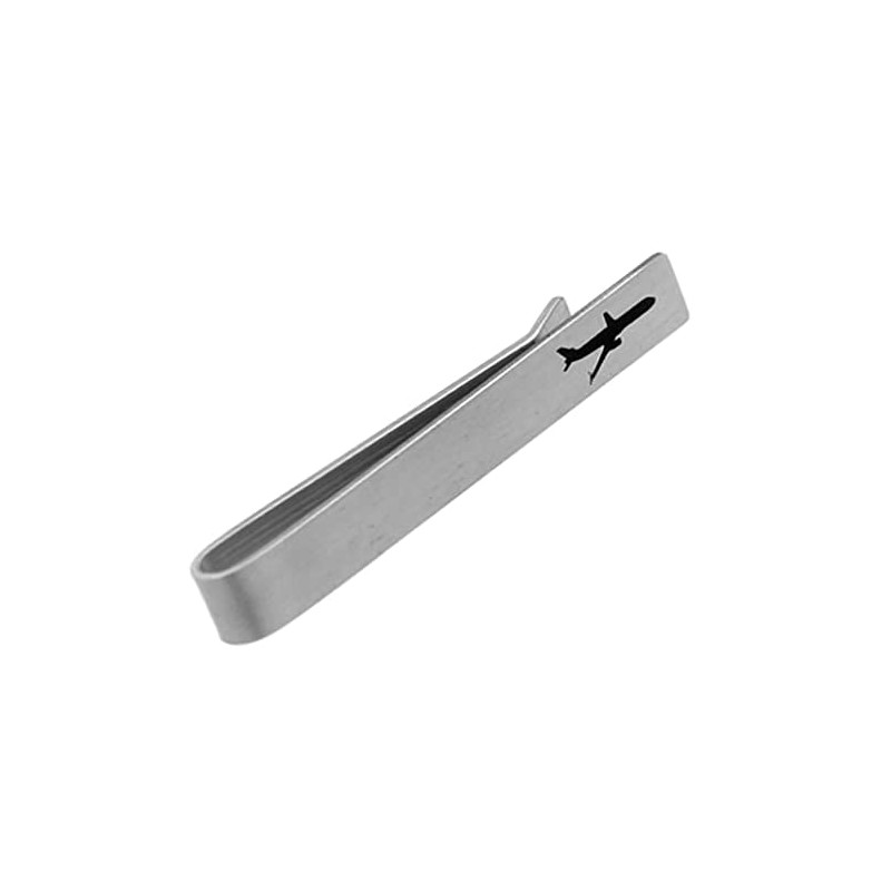 Silver Airplane Jet Tie Clip Tie Bar Tie Clip n02846,