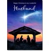 doodlecards Husband Christmas Card Nativity Scene Medium Size Christmas Card